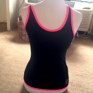 GH Sport Black Tank With Hot Pink Trim